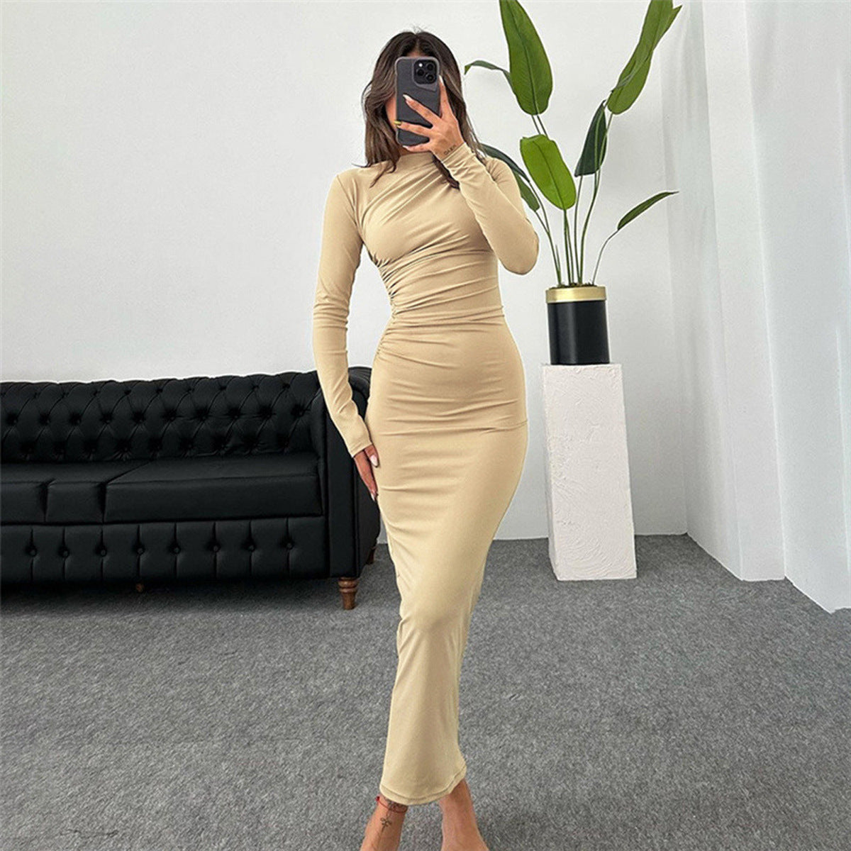 Slim Fit High Class Elegant Long Sheath Dress Women