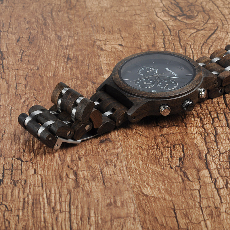 All wooden watch quartz watch