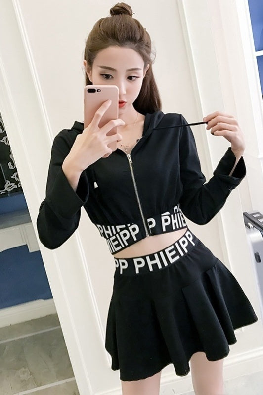 Spring Skirt Sports Style Suit Skirt Sweater Jacket