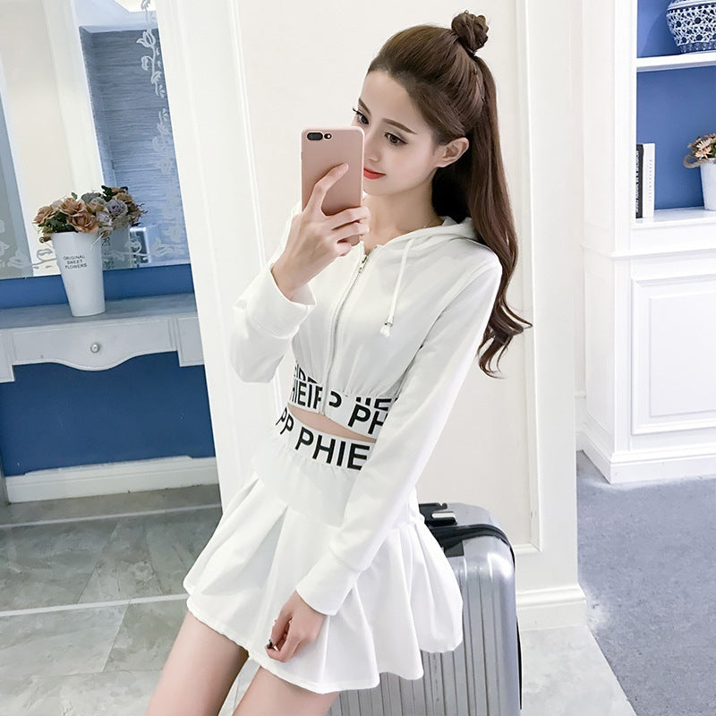 Spring Skirt Sports Style Suit Skirt Sweater Jacket