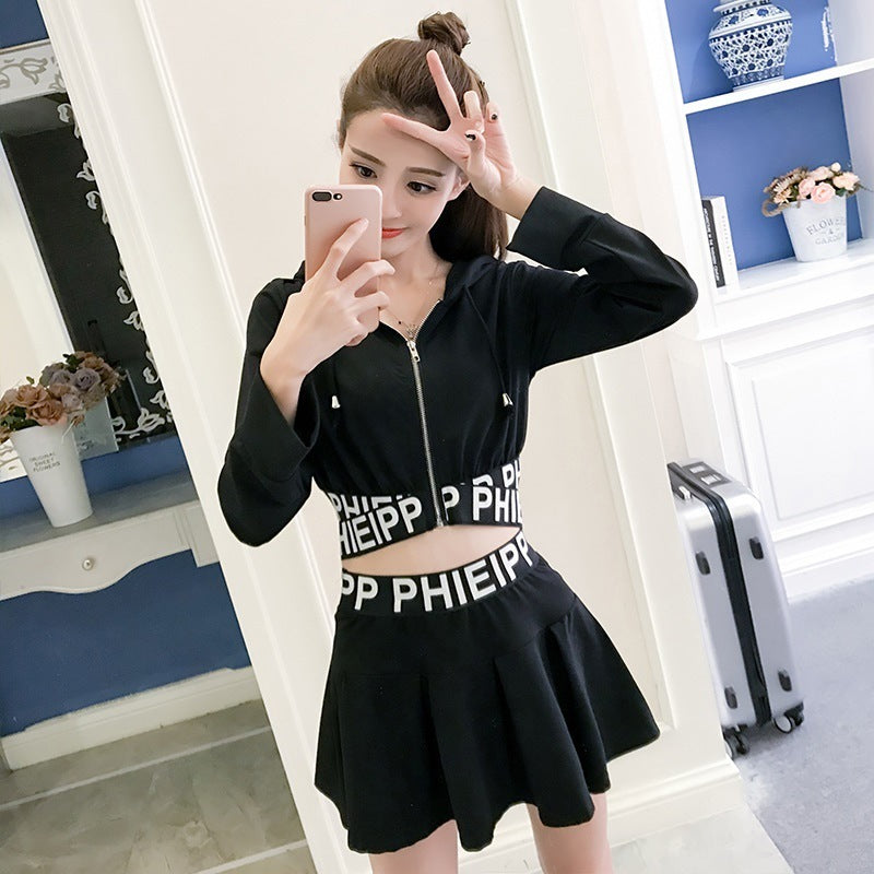 Spring Skirt Sports Style Suit Skirt Sweater Jacket