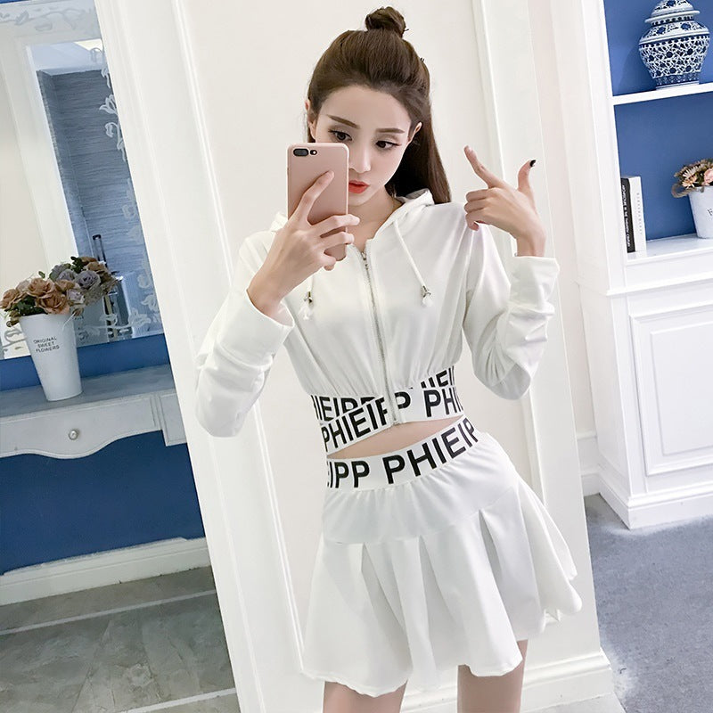 Spring Skirt Sports Style Suit Skirt Sweater Jacket