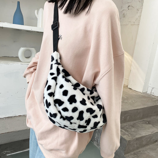 Hong Kong Style Cute Plush Tote Bag