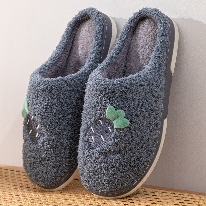 Baotou Indoor Leisure Home Warm Thick Non-slip Wear-resistant Cotton Slippers