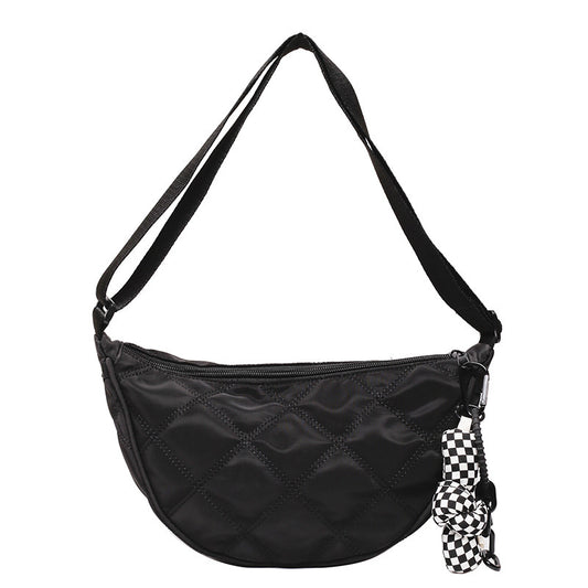 Women's Personality Trendy Rhombus Dumpling Messenger Bag