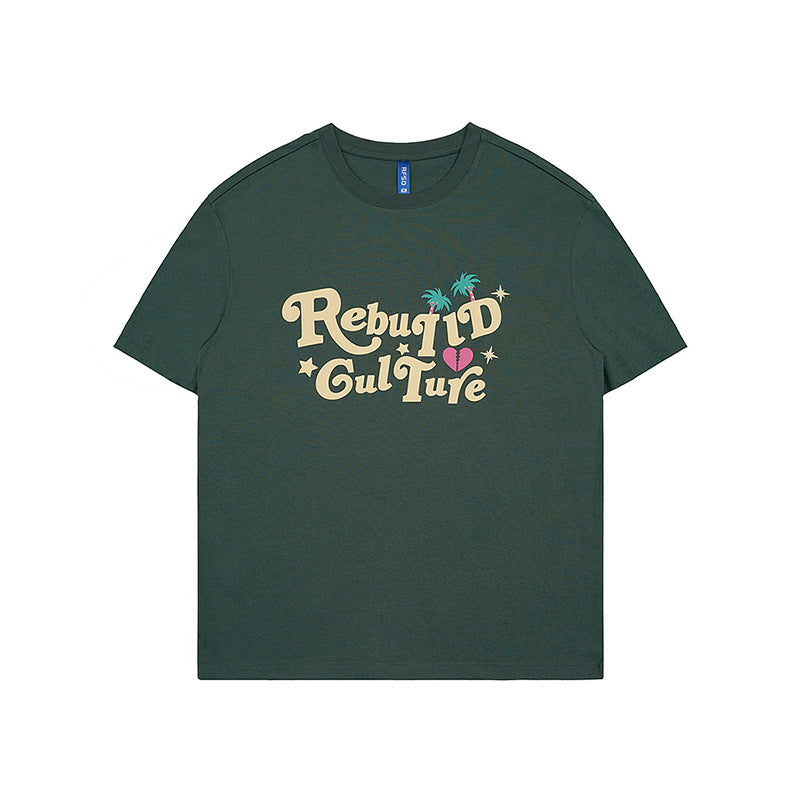 Foam Letter Type 230g Cotton Short Sleeve