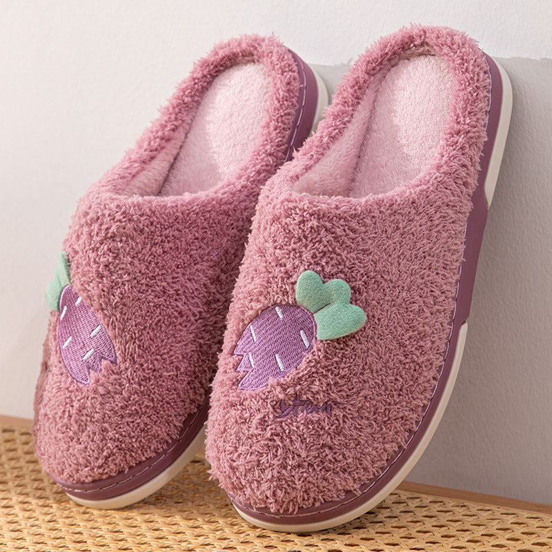 Baotou Indoor Leisure Home Warm Thick Non-slip Wear-resistant Cotton Slippers