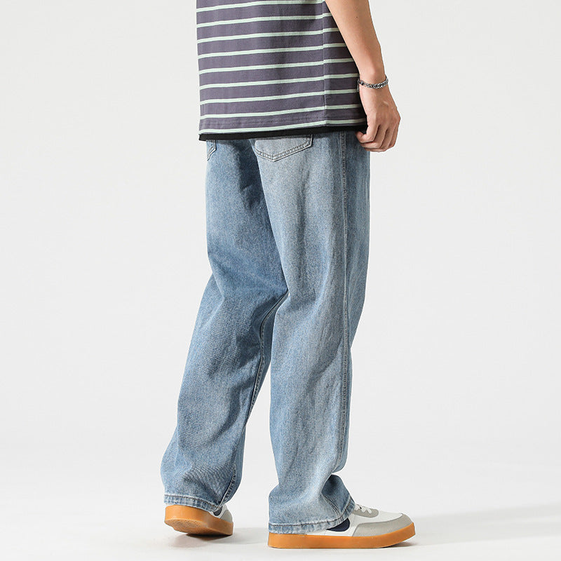 Men's Casual Trend Baggy Straight Trousers