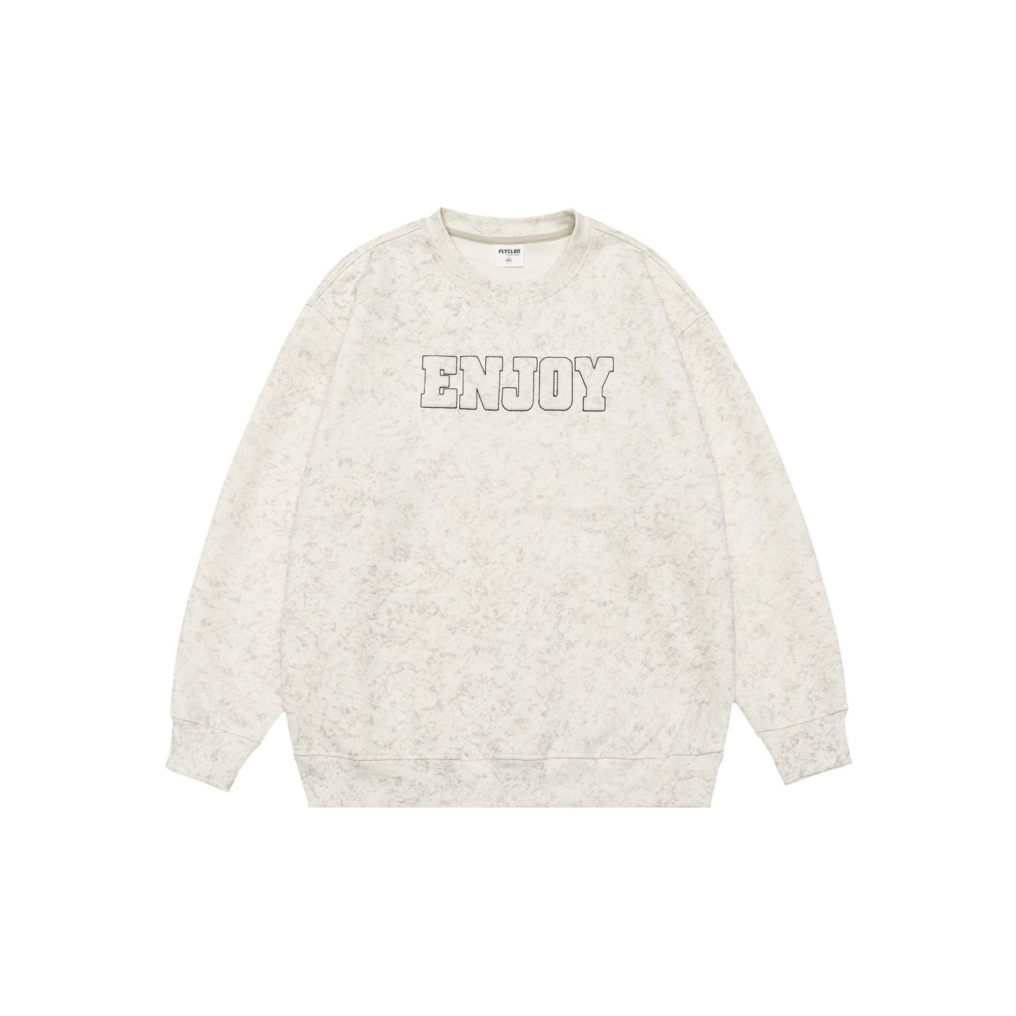 Retro Alphabet Embroidered Crew Neck Sweater