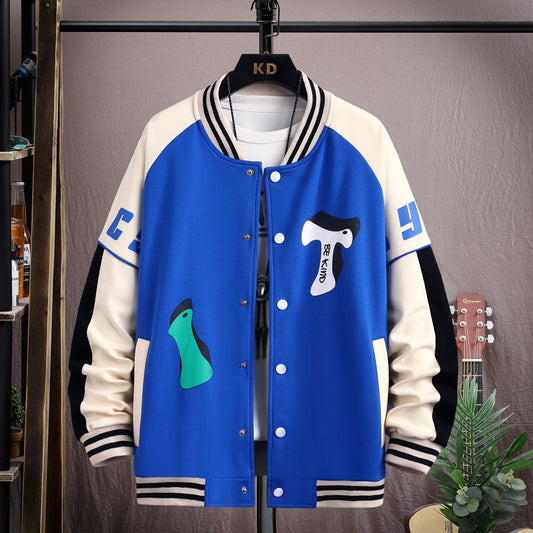 Printed Baseball Uniform Jacket Coat