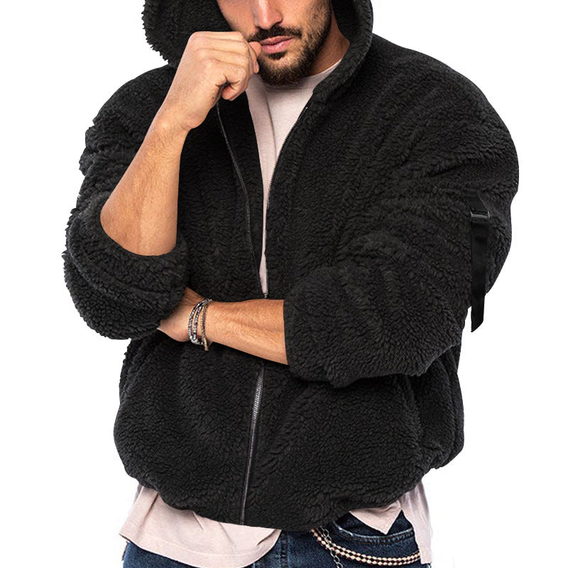 Men's Winter New Double-sided Bejirog Warm Hooded Zipper Casual Jacket Coat