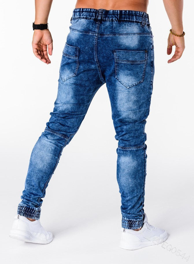 White Tie Feet Slim Slimming Feet Pocket Jeans