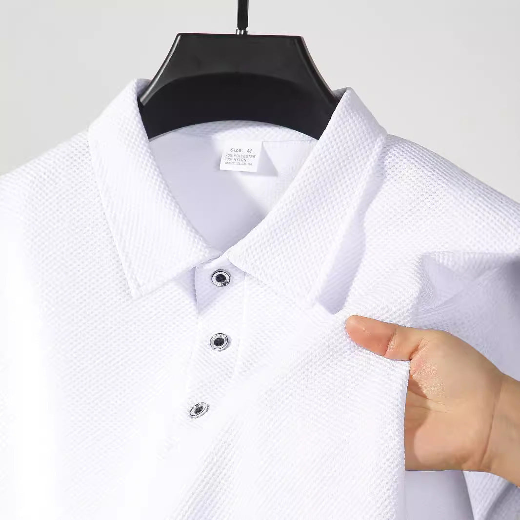 Men's Fashion Short-sleeved Shirt Business Lapel